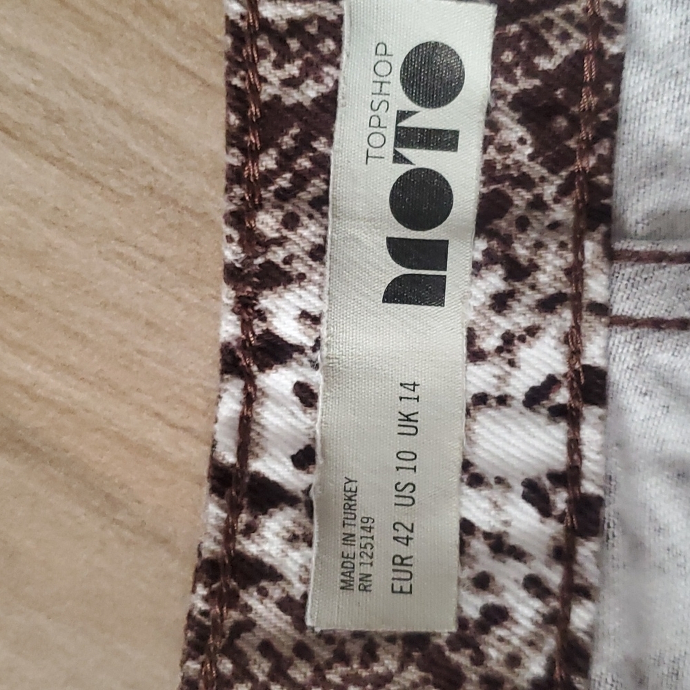 Topshop Moto Python Snakeskin Print Mini Skirt 10 - image 6